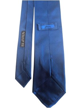 Brioni Royal Blue Diagonal Stripe Silk Tie